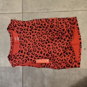 X by Gottex Front Knot Tank in Red Leopard Size Small